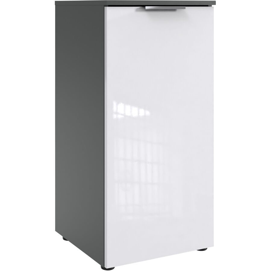 Kommode Sanko Weiss Holzwerkstoff 41 cm 41 cm - Farbe: Weiss/graphit - Kommode