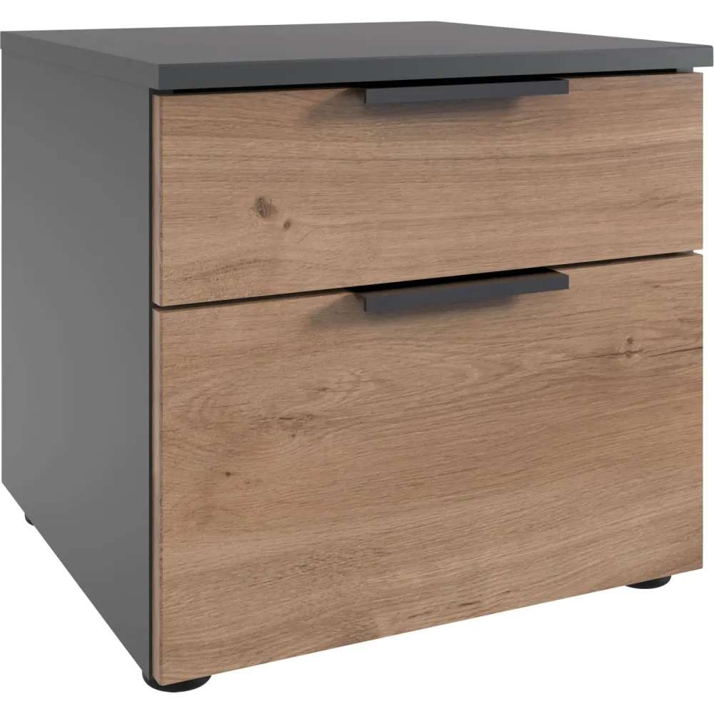 Kommode Sanko Braun/Grau Holzwerkstoff 41 cm 41 cm - Farbe: Plankeneiche/graphit - Kommode