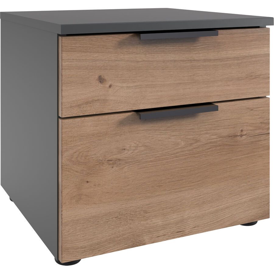 Kommode Sanko Braun/Grau Holzwerkstoff 41 cm 41 cm - Farbe: Plankeneiche/graphit - Kommode