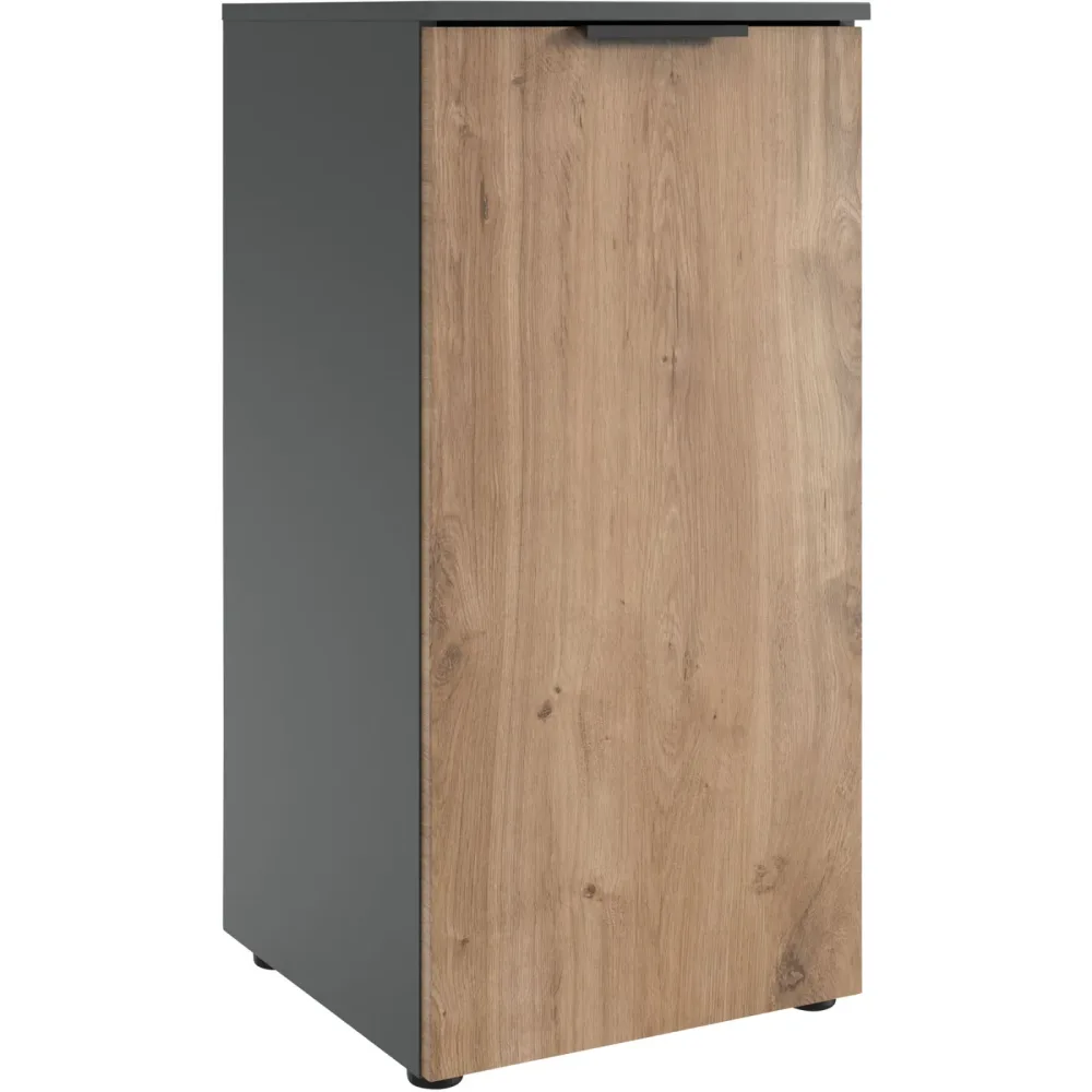 Kommode Sanko Braun/Grau Holzwerkstoff 41 cm 41 cm - Farbe: Plankeneiche/graphit - Kommode