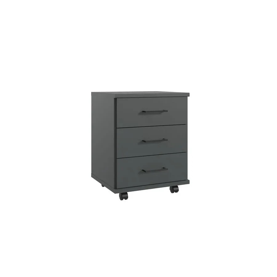 Kommode Zain Grau Holzwerkstoff/Aluminium 46 cm 58 cm 40 cm - Farbe: graphit - Kommode