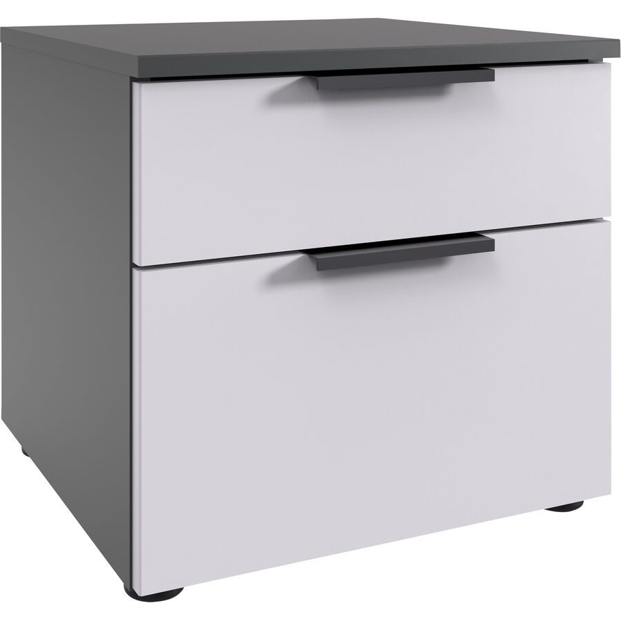 Kommode Sanko Weiss Holzwerkstoff 41 cm 41 cm - Farbe: Weiss/graphit - Kommode