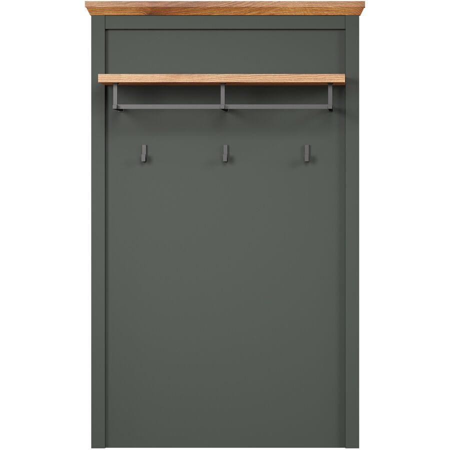 Garderobenpaneel Stanton Grün MDF 123 cm - Farbe: tannengrün - Garderobenpaneel