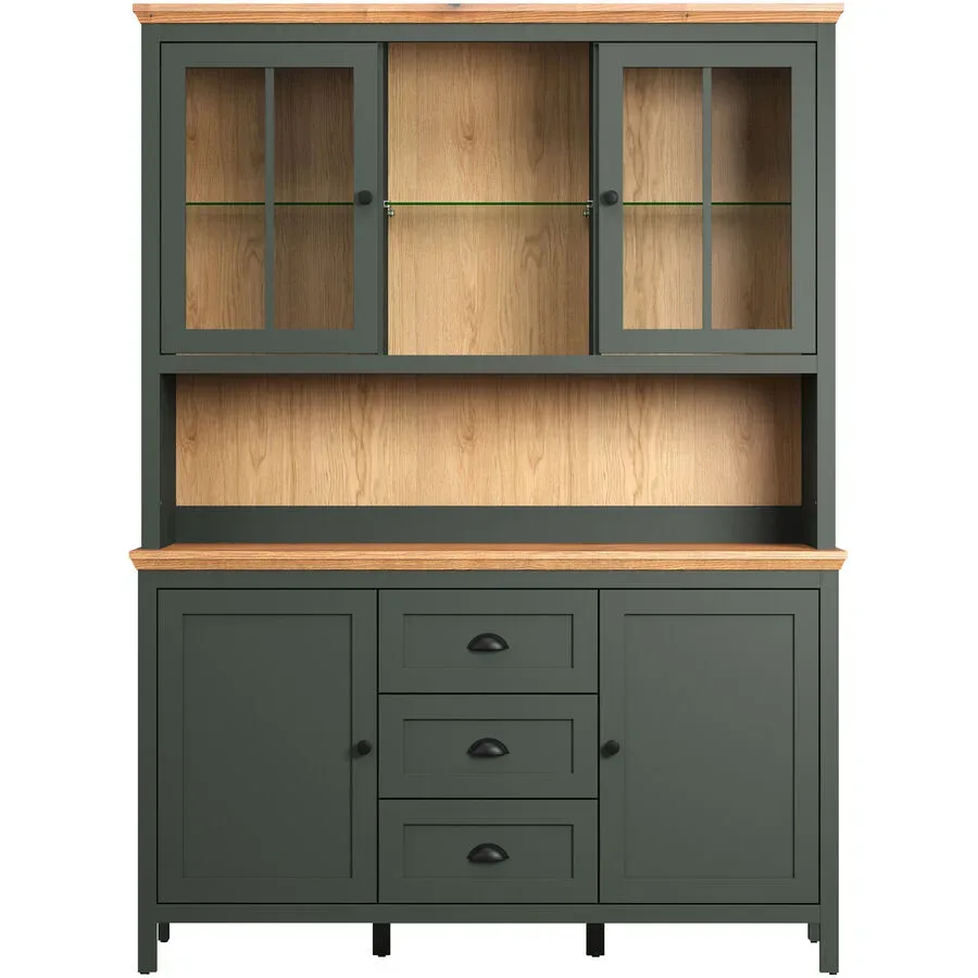 Buffetschrank Stanton Grün MDF 146 cm 198 cm 45 cm - Farbe: tannengrün - Buffetschrank