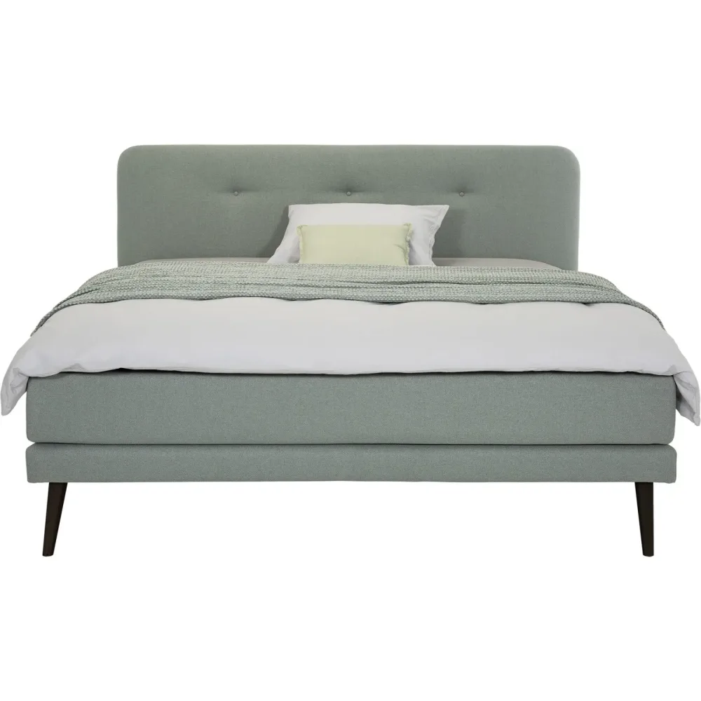 Boxspringbett President Cyan Stoff 160 x 200 cm - Farbe: Mint - Möbel Konfigurator: Traummöbel individuell zusammenstellen - Boxspringbett