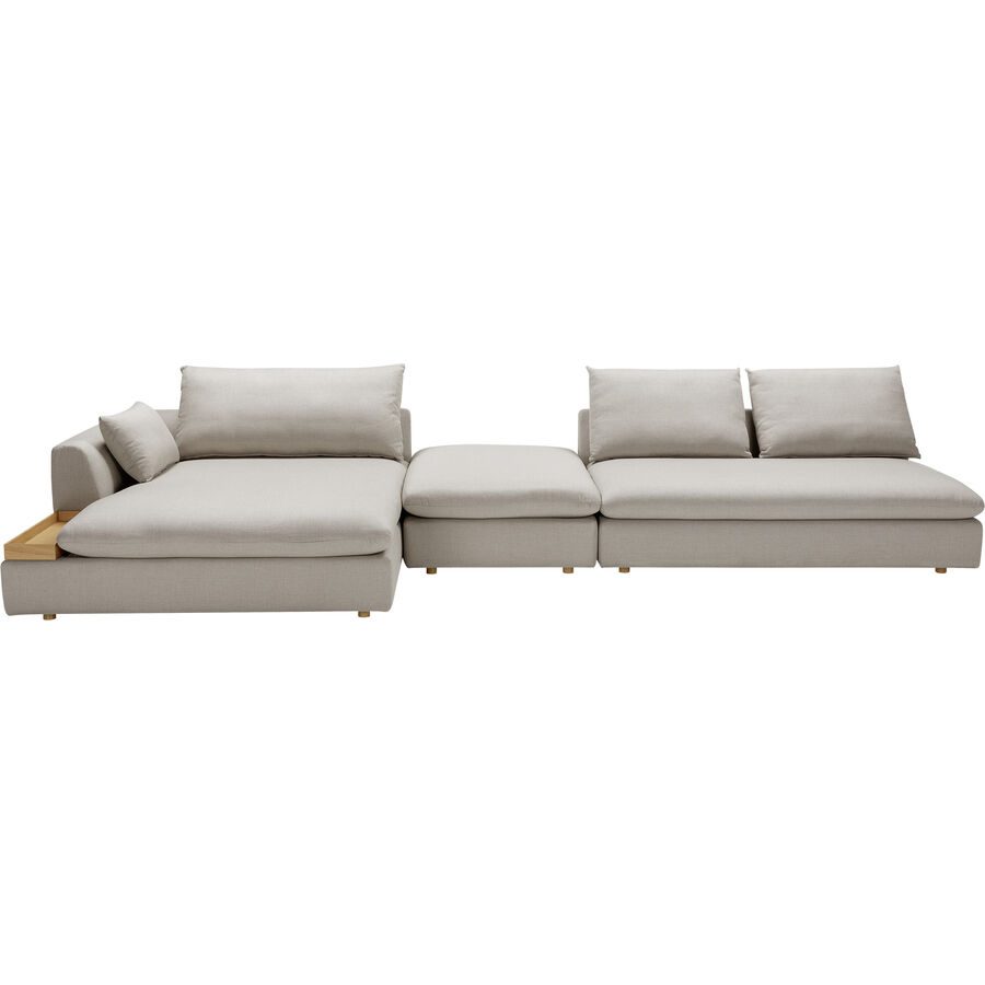 Ecksofa Milou Beige Stoff 398 cm 165 cm - Möbel Konfigurator: Traummöbel individuell zusammenstellen - Ecksofa