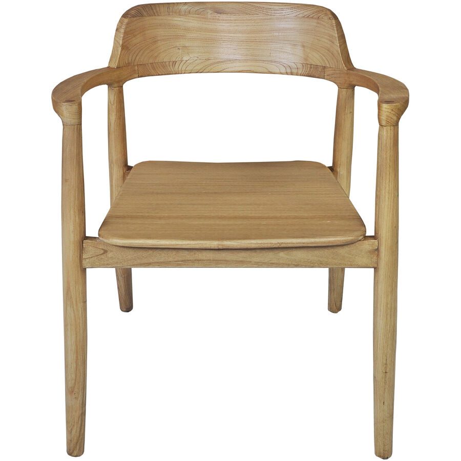 Armlehnstuhl Scando Braun Holz 57 cm Stapelbar - Farbe: natur - Material: Sungkaiholz - Armlehnstuhl
