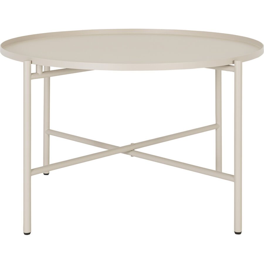 Beistelltisch Kim Beige Metall 60 cm - Beistelltisch