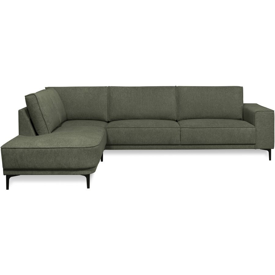 Ecksofa Marjorie Grün Stoff 289 cm 210 cm - Farbe: olive - Ecksofa
