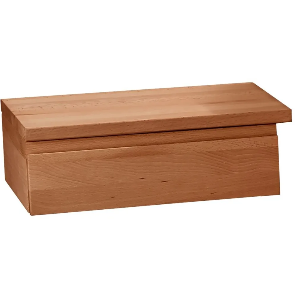 Nachttisch Maliha Braun Holz 48 cm - Farbe: buche - Material: Massivholz - Nachttisch