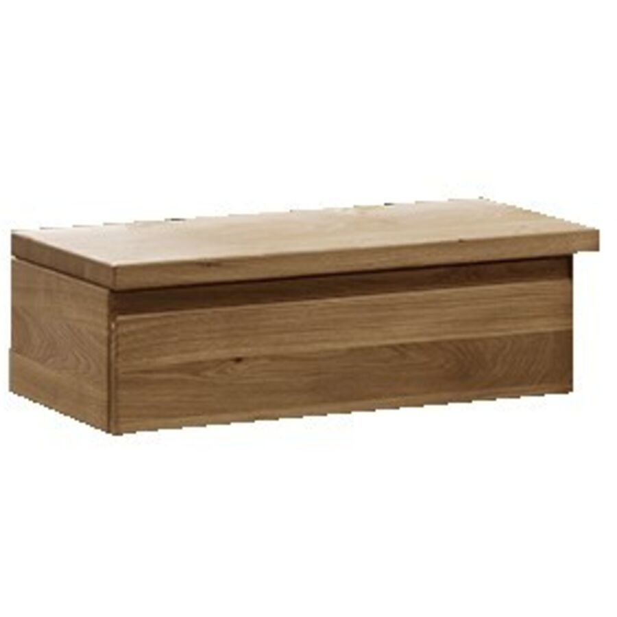 Nachttisch Maliha Braun Holz 48 cm - Farbe: eiche - Material: Wildeiche - Nachttisch