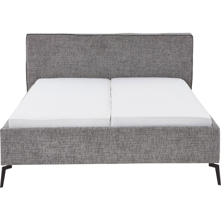 Bett Lina Grau Polyester 160 x 200 cm - Farbe: Mouse Grey - Bett