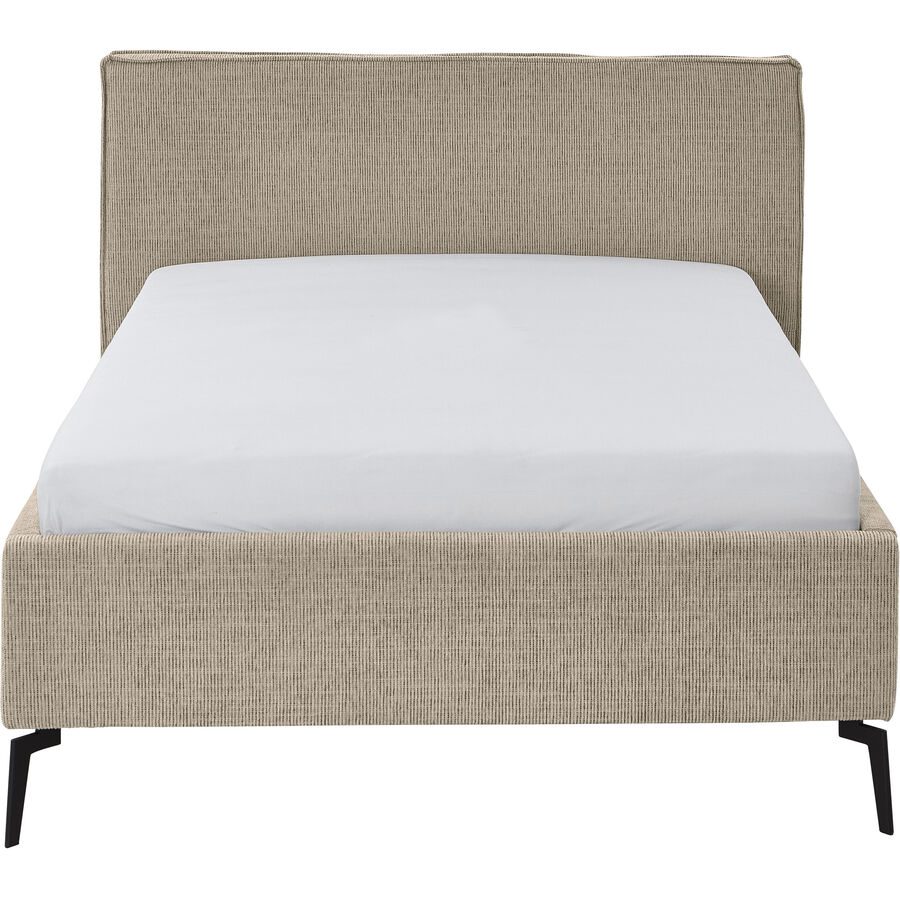 Bett Lina Beige/Braun Polyester 140 x 200 cm - Farbe: Toffee - Bett