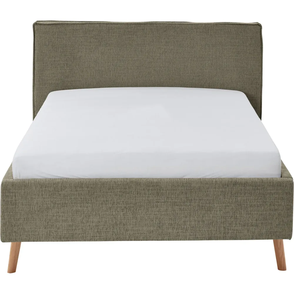 Bett Lina Grün Polyester 140 x 200 cm - Farbe: Moss green - Bett
