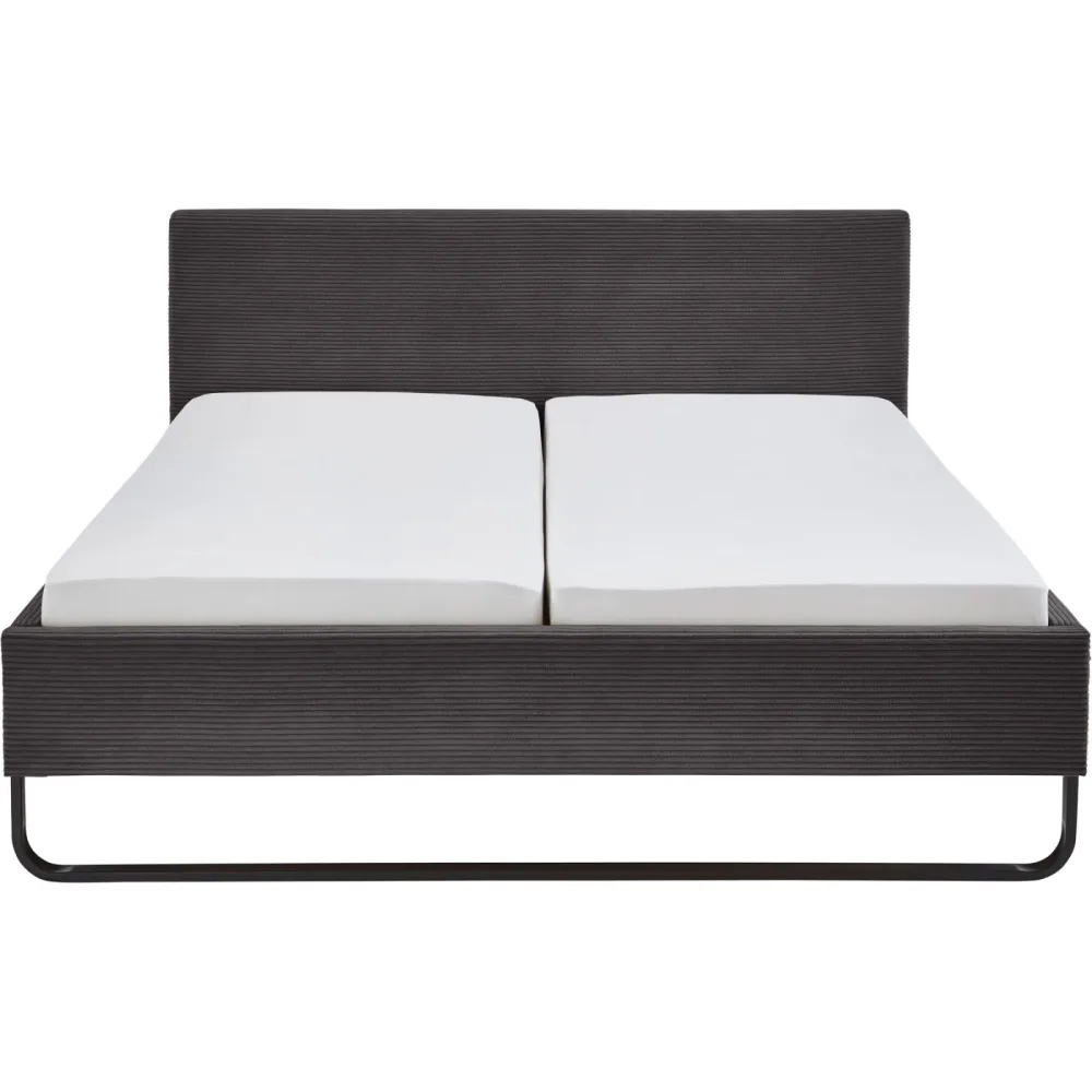 Bett Kassy Grau Polyester 180 x 200 cm - Bett