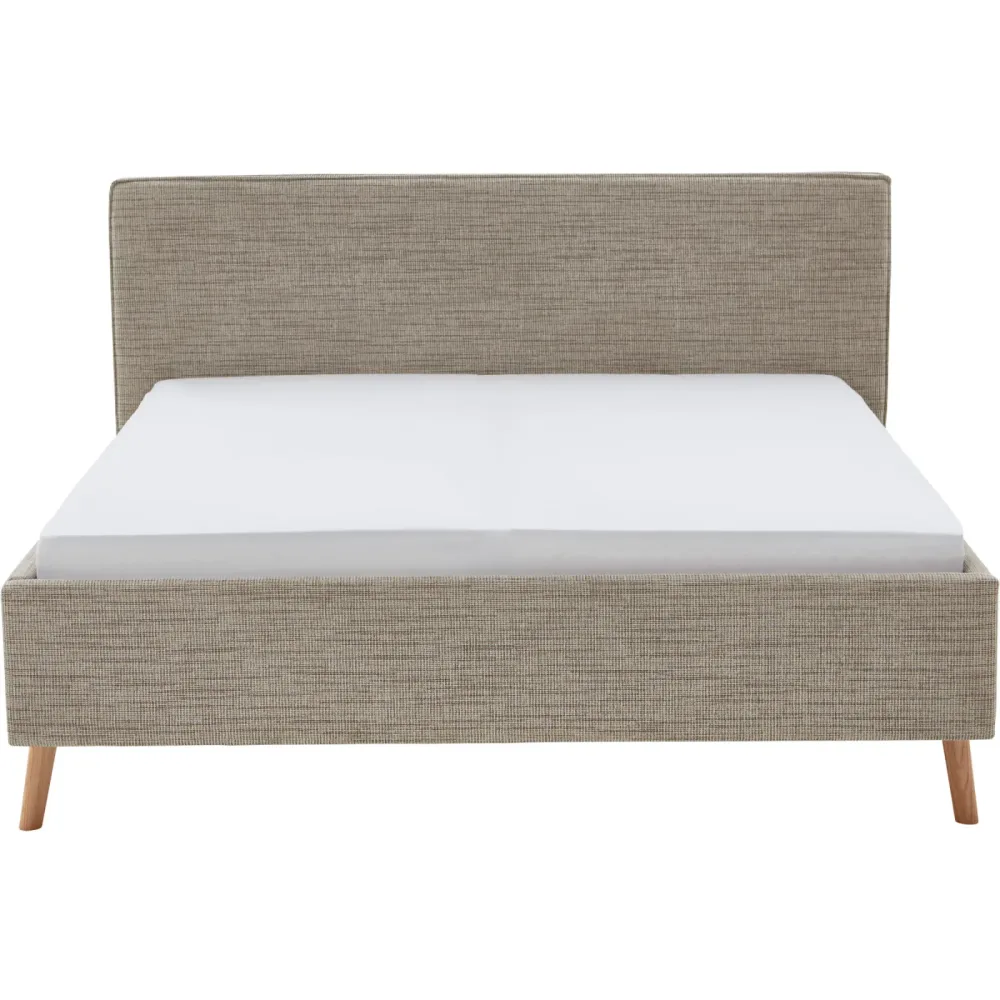 Bett Lina Beige/Braun Polyester 160 x 200 cm - Farbe: Toffee - Bett