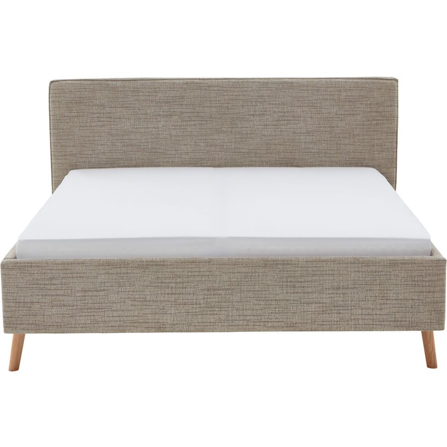 Bett Lina Beige/Braun Polyester 160 x 200 cm - Farbe: Toffee - Bett