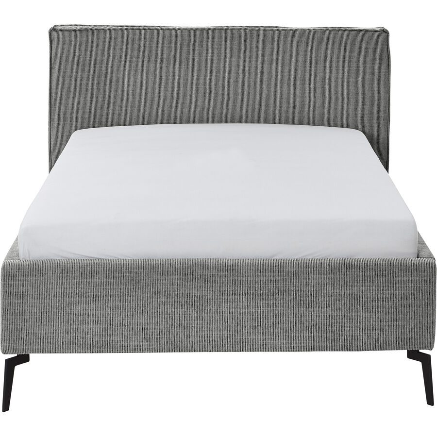 Bett Lina Grau Polyester 140 x 200 cm - Farbe: Mouse Grey - Bett