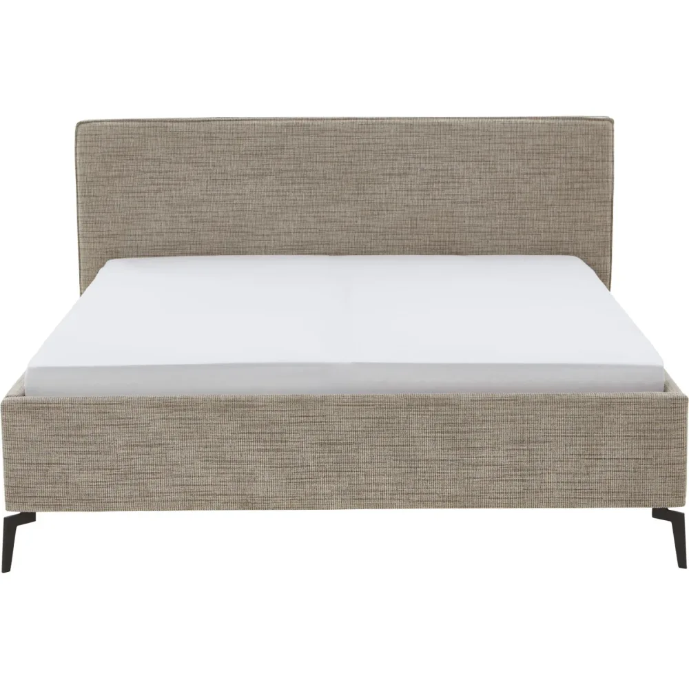 Bett Lina Beige/Braun Polyester 180 x 200 cm - Farbe: Toffee - Bett