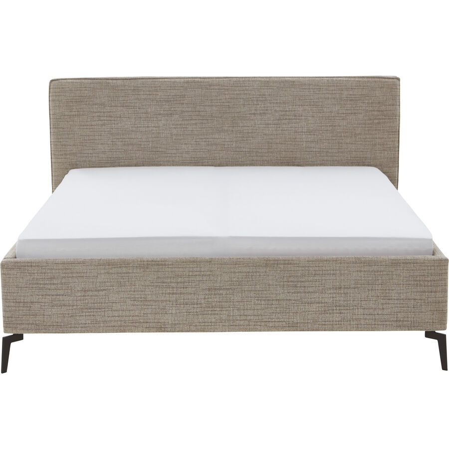 Bett Lina Beige/Braun Polyester 180 x 200 cm - Farbe: Toffee - Bett