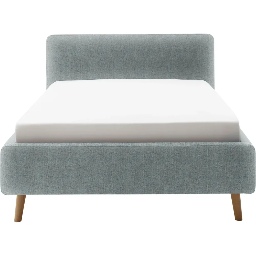 Bett Senja Cyan Polyester 140 x 200 cm - Farbe: türkis - Bett