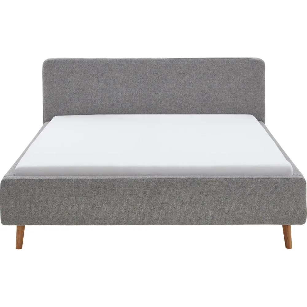 Bett Senja Grau Polyester 180 x 200 cm - Bett