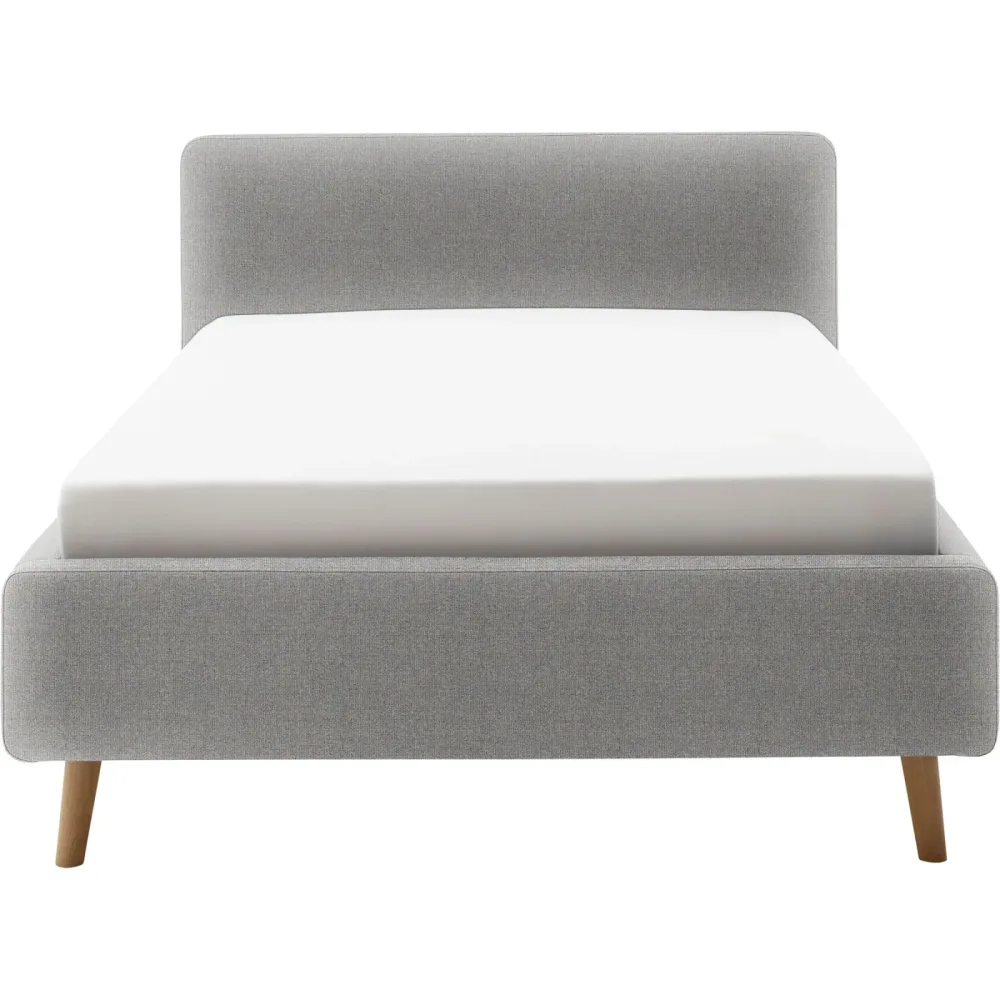 Bett Senja Grau Polyester 140 x 200 cm - Bett