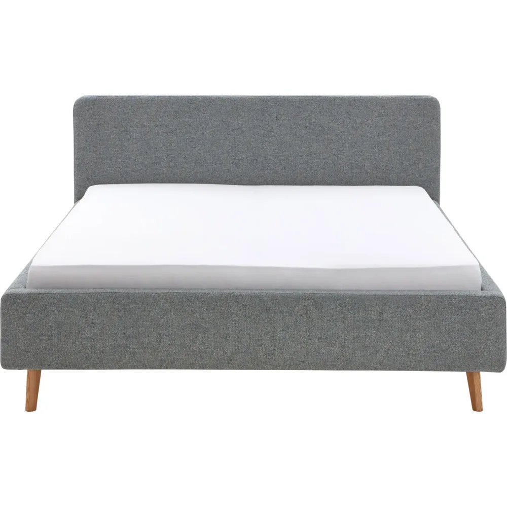 Bett Senja Cyan Polyester 160 x 200 cm - Farbe: türkis - Bett