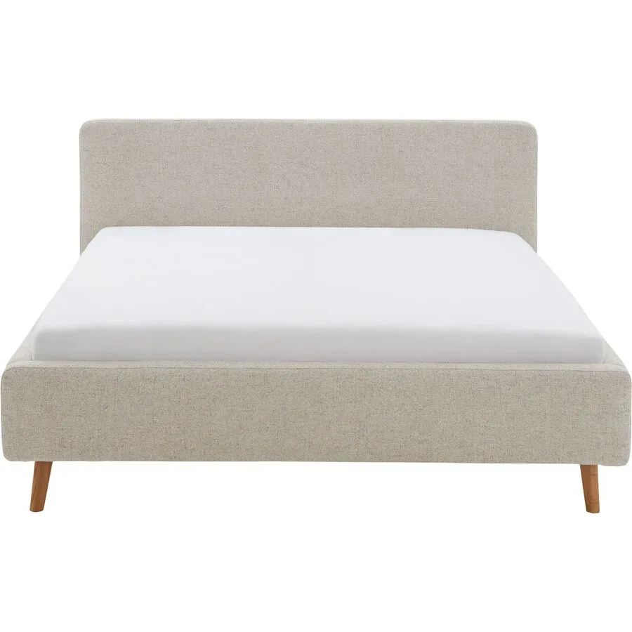 Bett Senja Beige Polyester 160 x 200 cm - Bett