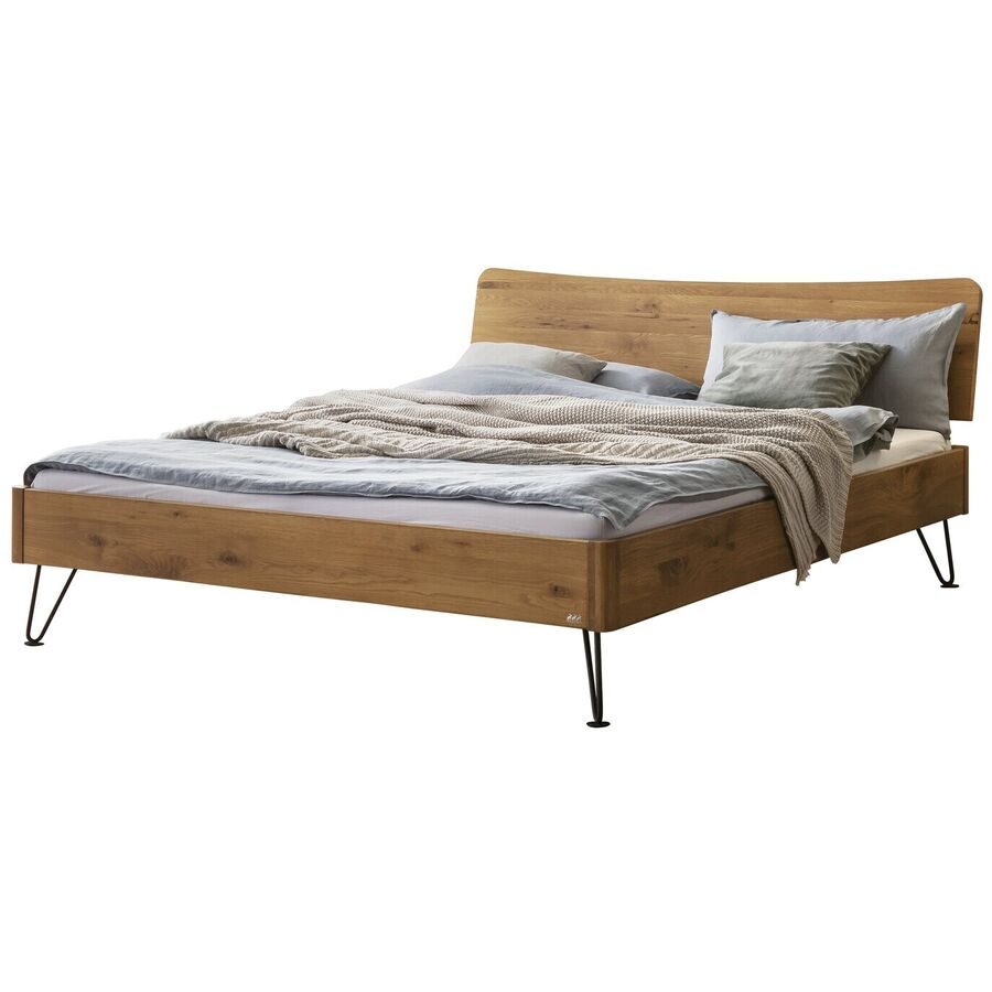 Hasena Bett Castello Braun Holz 160 x 210 cm - Farbe: Wildeiche - Bett