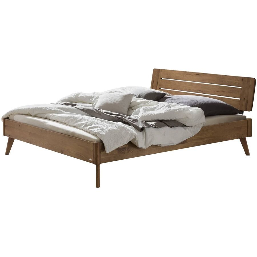 Hasena Bett Castello Braun Holz 160 x 210 cm - Farbe: natur - Material: Wildeiche - Bett