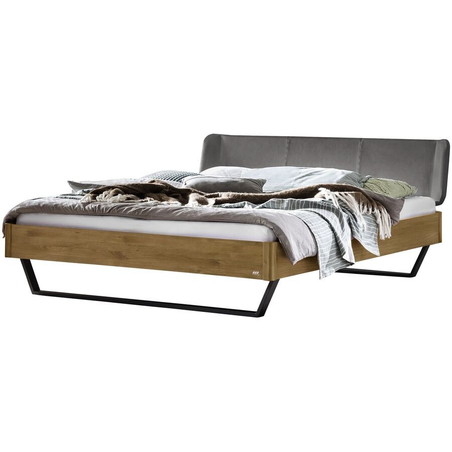 Hasena Bett Castello Braun Holz 160 x 200 cm - Farbe: Wildeiche - Bett