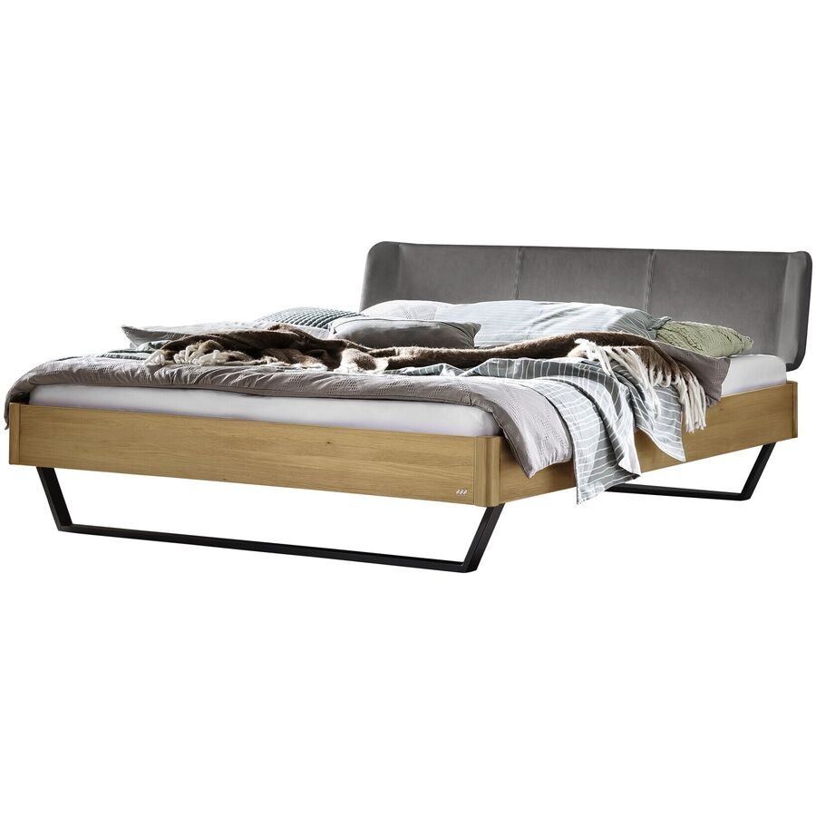 Hasena Bett Castello Braun Holz 180 x 200 cm - Farbe: Eiche hell - Material: Eiche massiv - Bett