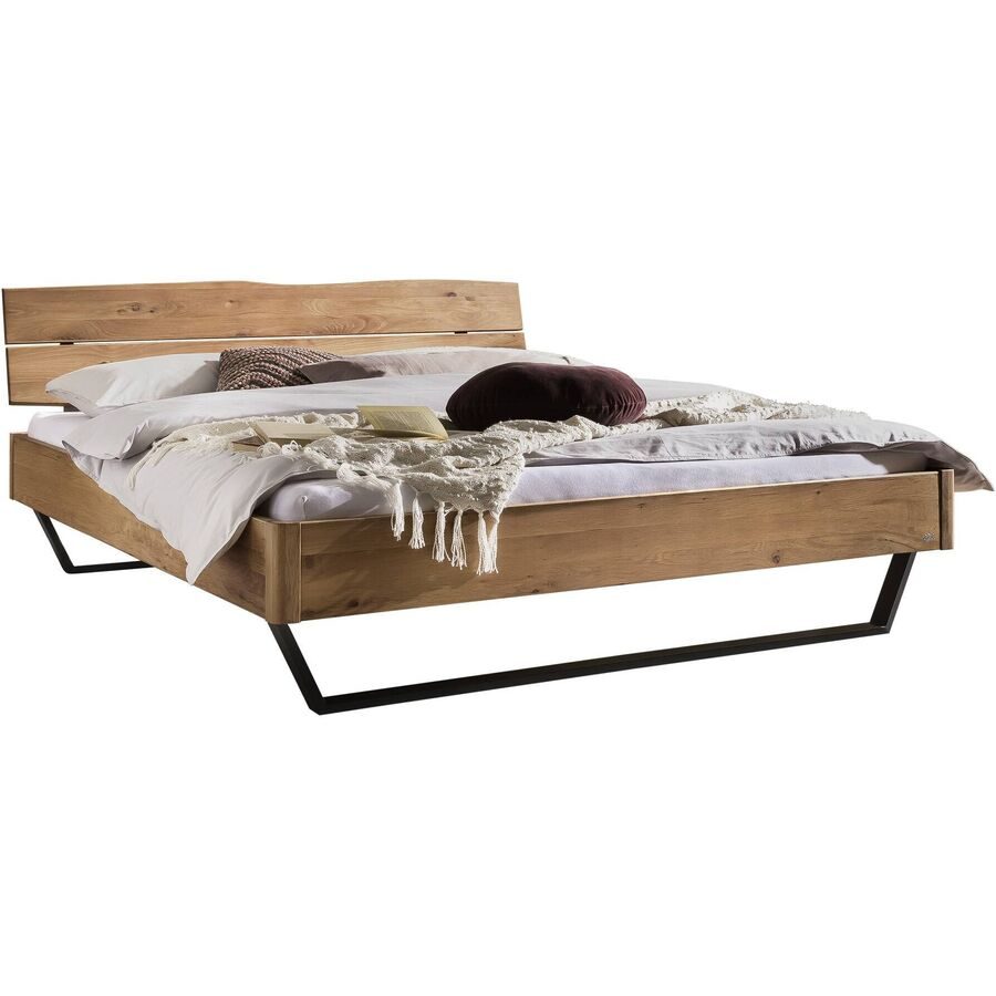 Hasena Bett Castello Braun Holz 180 x 210 cm - Farbe: Wildeiche - Bett