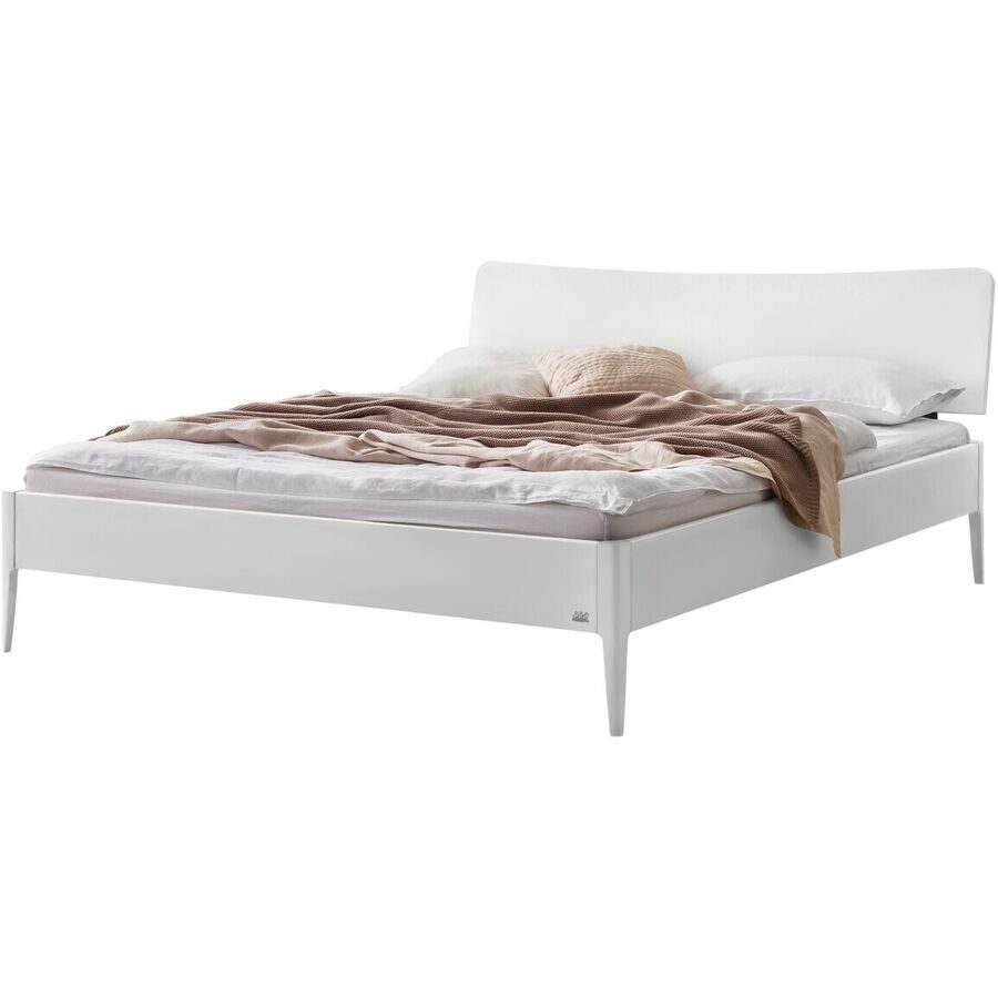 Hasena Bett Castello Weiss Holz 140 x 210 cm - Material: Buche - Bett