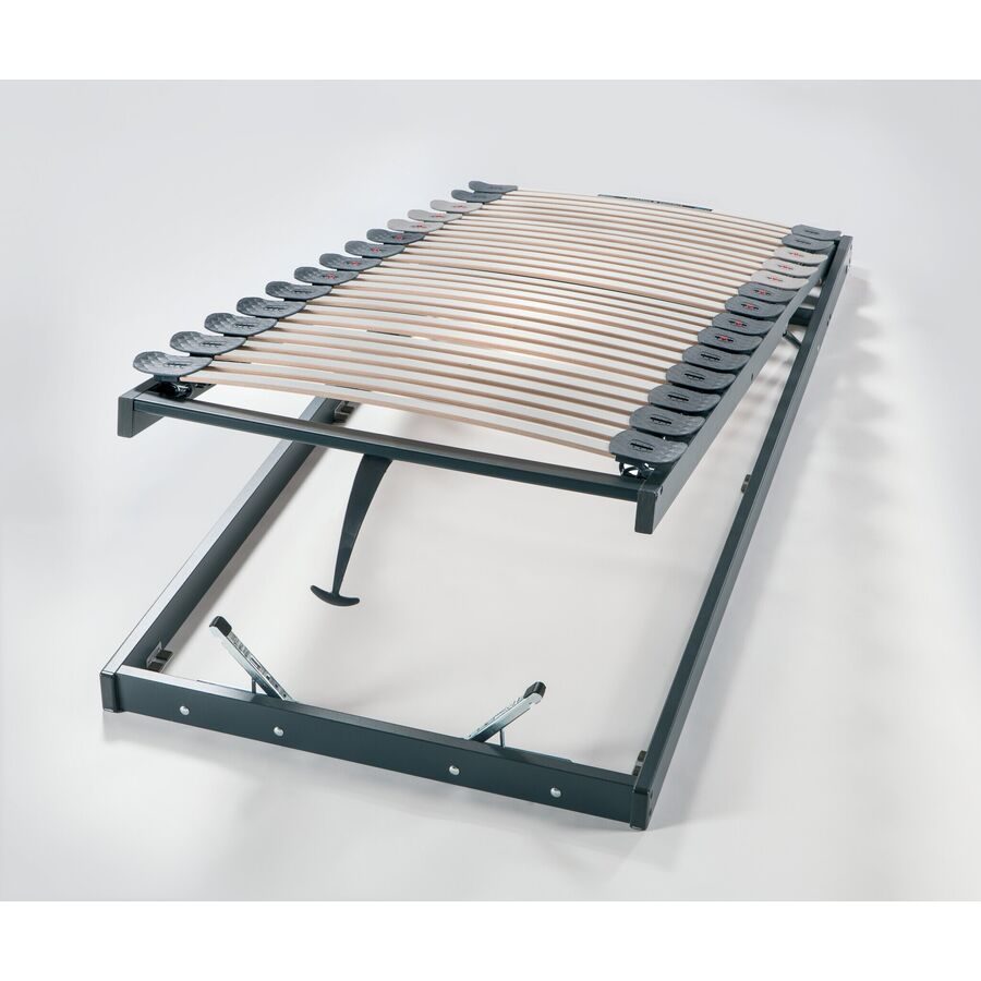 Hasena Einlegerahmen Ultrafree Lift KF Grau Holz 160 x 200 cm Höhenverstellbar (manuell) - Farbe: anthrazit - Material: Buche - Einlegerahmen