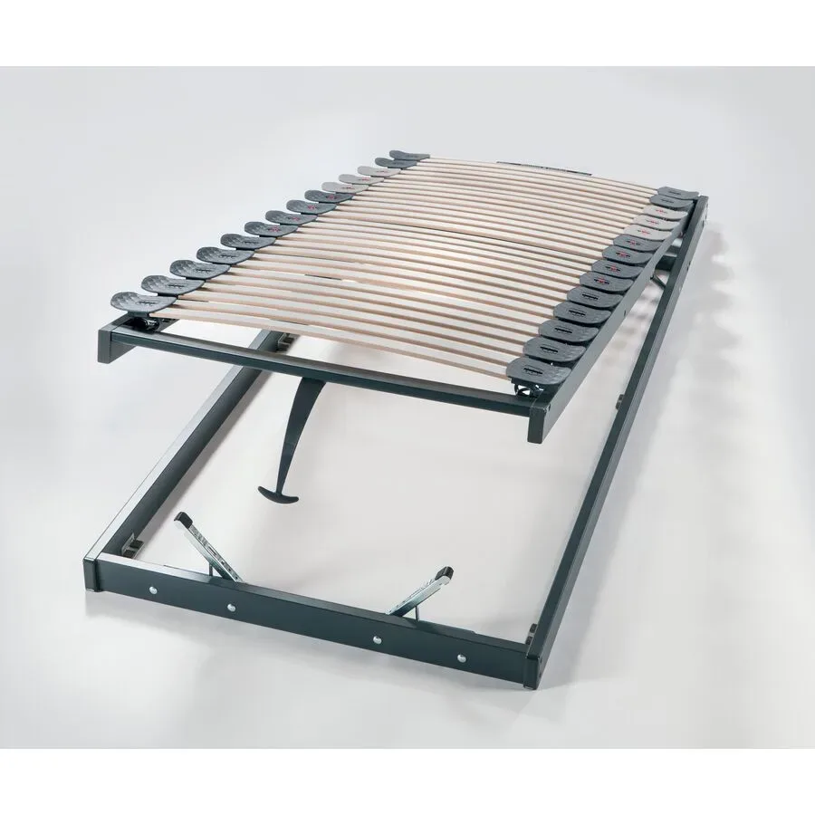 Hasena Einlegerahmen Ultrafree Lift KF Grau Holz 160 x 200 cm Höhenverstellbar (manuell) - Farbe: anthrazit - Material: Buche - Einlegerahmen