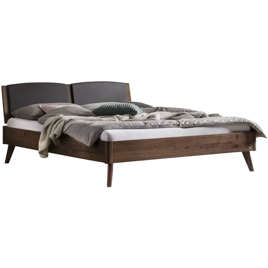 Hasena Bett Castello Braun Holz 180 x 200 cm - Farbe: Nussbaum - Bett