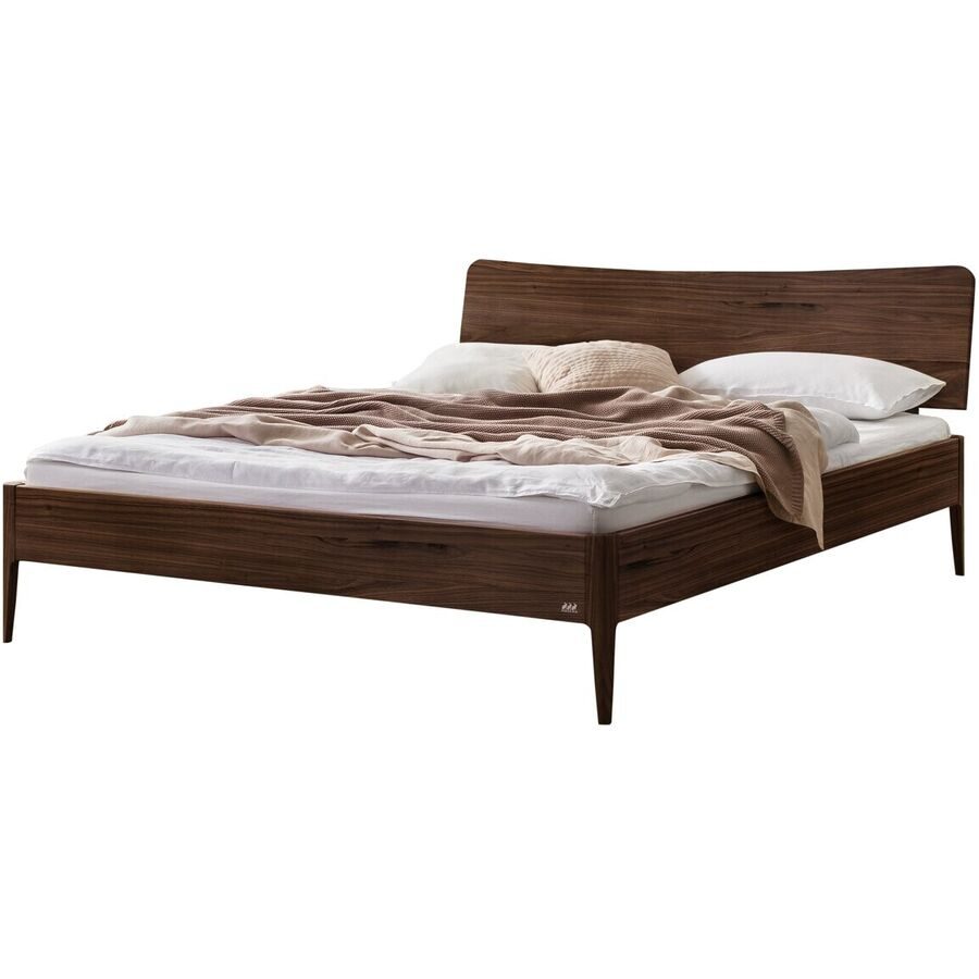 Hasena Bett Castello Braun Holz 140 x 210 cm - Farbe: natur - Material: Nussbaum - Bett