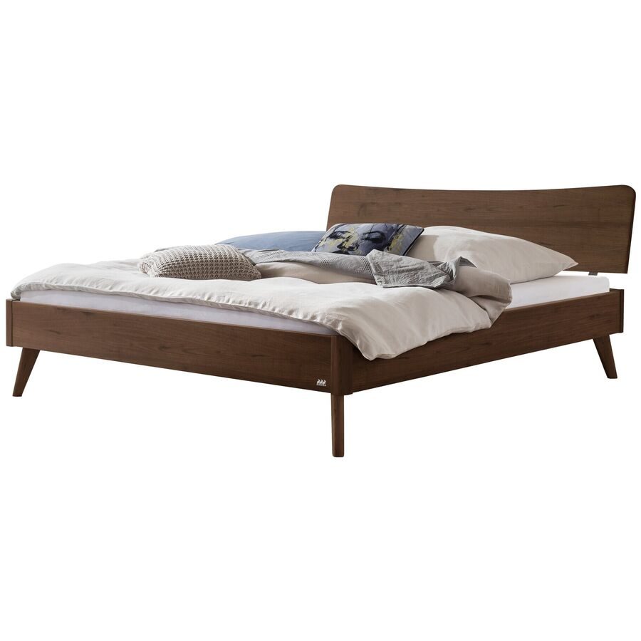 Hasena Bett Castello Braun Holz 160 x 210 cm - Farbe: Nussbaum - Material: Nussbaum Massivholz - Bett