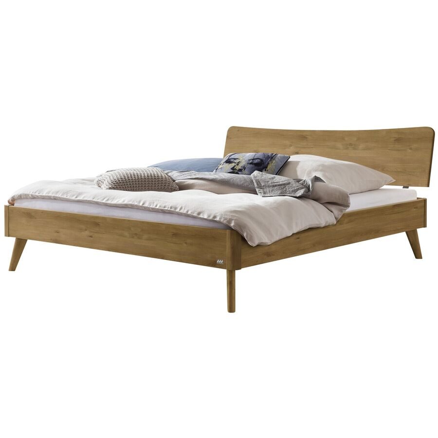 Hasena Bett Castello Braun Holz 180 x 210 cm - Farbe: Wildeiche Natur - Material: Eiche Massivholz - Bett