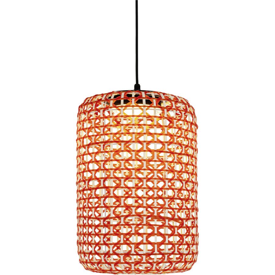 Pendellampe Eliana Orange/Weiss Kunststoff/Metall 45 cm 160 cm - Farbe: Weiss/Orange - LED - Lichtfarbe: Extra warmweiss - Material: Metall/Kunststoff