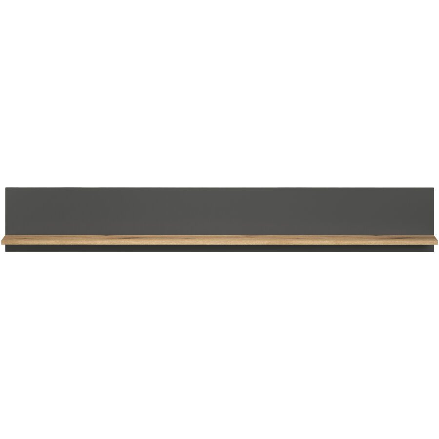 Wandregal Baldwin Grau Holz 167 cm 25 cm - Farbe: anthrazit - Material: Holzwerkstoff - Wandregal