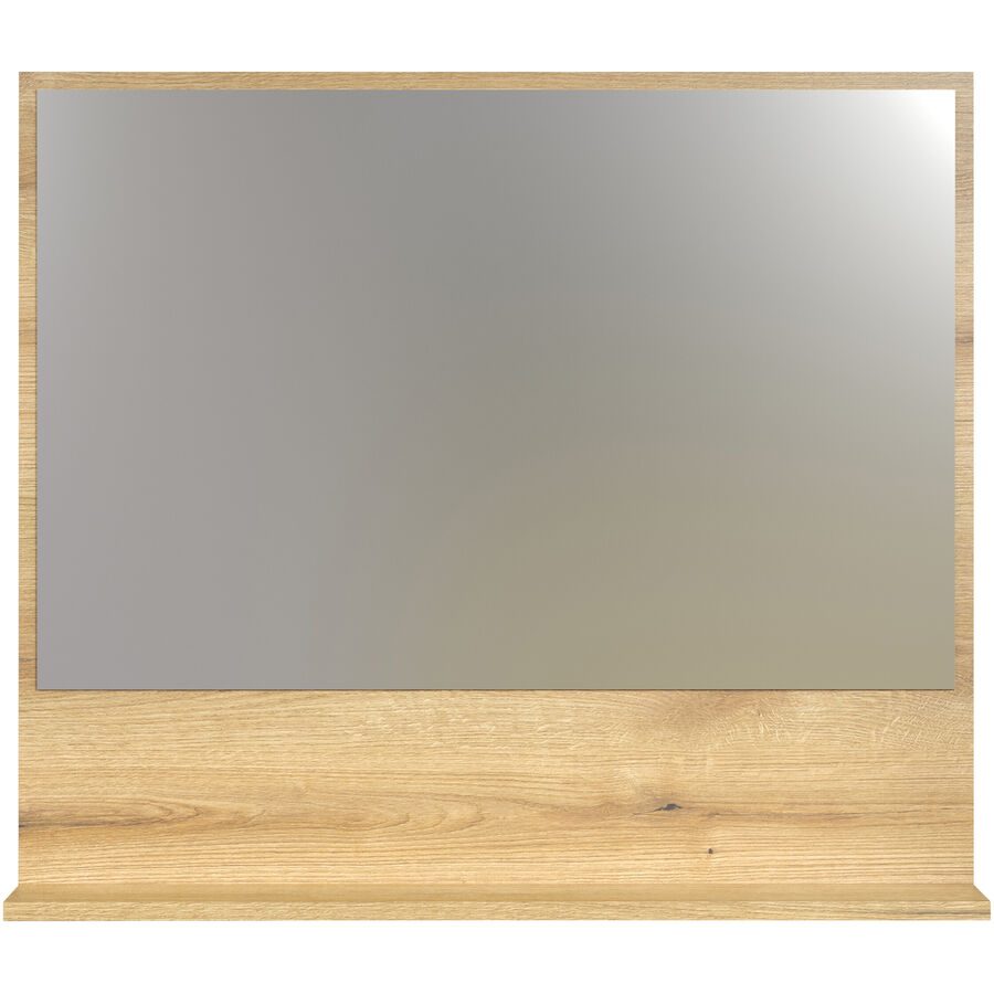Badezimmerspiegel Garfield Braun Holzwerkstoff/Glas 80 cm 74 cm 14 cm - Farbe: eiche - Badezimmerspiegel