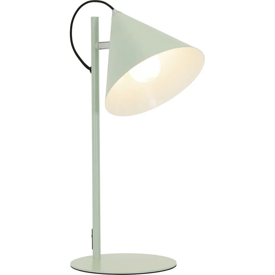 Tischlampe Charly Grün Metall 23 cm 45 cm - Farbe: türkis - Tischlampe
