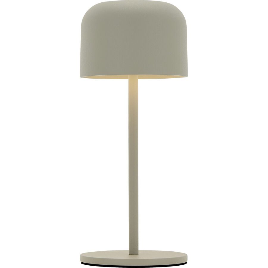 Tischlampe Lou Grau Aluminium/Metall 8.6 cm 21 cm - LED - Lichtfarbe: Extra warmweiss - Material: Metall/Aluminium - Tischlampe- LED Energiesparlampe