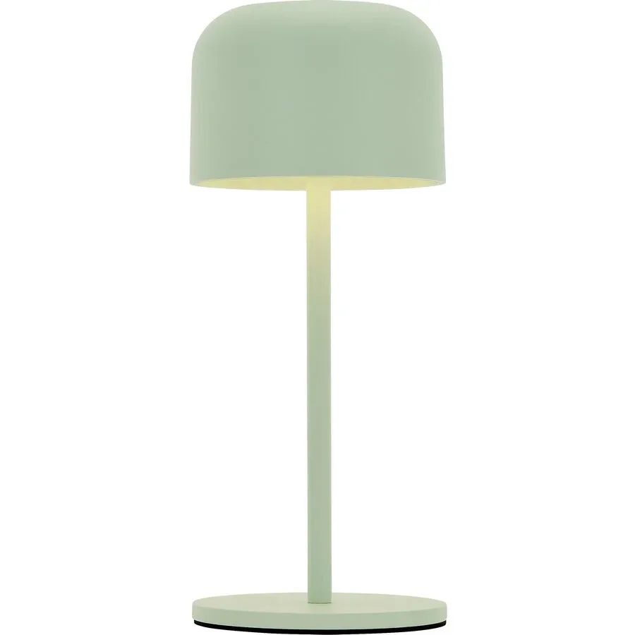 Tischlampe Lou Blau/Grün Aluminium/Metall 8.6 cm 21 cm - Farbe: türkis - LED - Lichtfarbe: Extra warmweiss - Material: Metall/Aluminium - Tischlampe-