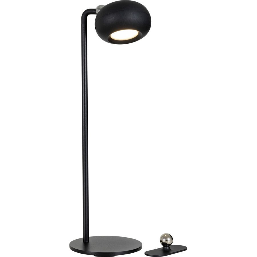 Tischlampe Dave Schwarz Aluminium/Metall - LED - Lichtfarbe: Extra warmweiss - Helles Neutralweiss - Material: Metall/Aluminium - Tischlampe- LED