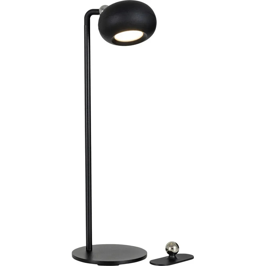 Tischlampe Dave Schwarz Aluminium/Metall - LED - Lichtfarbe: Extra warmweiss - Helles Neutralweiss - Material: Metall/Aluminium - Tischlampe- LED