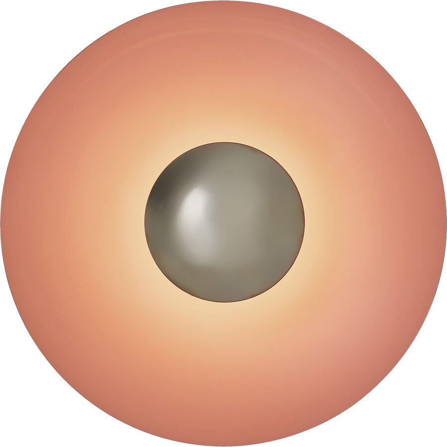 Wandlampe Liora Orange Kunststoff/Metall 40 cm 40 cm - LED - Lichtfarbe: Extra warmweiss - Material: Metall/Kunststoff - Wandlampe- LED